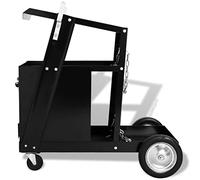 Welding Trolley with 4 Drawers, Black, Steel Workshop Trolley with Lock, 73.5 x 42 x 72 cm, 70 kg Load Capacity, Smooth-Running Wheels, Storage for Tool Box, Workbench and Garage