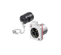 Welding Type 25A Connector M24 snap-on Reverse Waterproof Aviation Plug 3 pins(Metal Public seat)