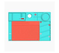 Welding Work mats Insulated Silicone Soldering Mat Welding, 260x380MM, BGA Desktop Station Phone Repair Pad Maintenance Platform RF-PO2 (Color : Green.Orange)