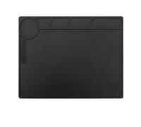 Welding Work mats Repair Pad with Magnetic Heat-Resistant Soldering Station Silicon Soldering Mat Work Pad Desk BGA Platform Welding Pad Big Size (Color : HTM-201-BLACK)