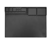 Welding Work mats Repair Pad with Magnetic Heat-Resistant Soldering Station Silicon Soldering Mat Work Pad Desk BGA Platform Welding Pad Big Size (Color : HTM-203-BLACK)