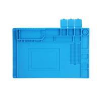 Welding Work mats Silicone mat Anti-Static Magnetic high Temperature Resistant Work mat Computer Motherboard IC Welding Workbench(Te-501(Blue)470g)