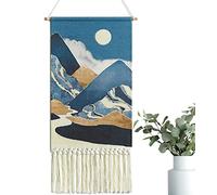 Weldomcor Macrame Tapestry Wall Hanging with Tassels Boho Woven Wall Art Decor Chic Home Bohemian Moon Tapestries Sun Mountain Cloud Aztec Apartment Dorm Room Backdrop Decoration