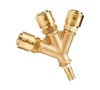 Weldphur Compressed Air Distributor Triple with Couplings,Heavy Duty Compressed Air Distributor - Industrial Coupler Fittings Compact Compressor Hose Accessories for Automated Equipment