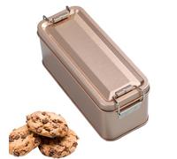 Weldphur Metal Cookies Tins, Cake Storage Tin, Rectangular Tinplate Box, Cookies Storage Box, Decorative Snack Tin, Rectangular Tin Boxes With Lid For Cookie, Candy, Snack, Chocolate