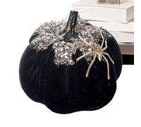 Weldphur Pumpkin Decor - Halloween Pumpkins with Spiders,3D Velvet Figures with Spider Design for Holiday Window Table Door House Offices Home