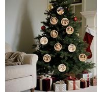 Weldphur Religious Christmas Ornaments - Wooden Christmas Ornament,Hangable Jesus Decor for Tree Church Rearview Mirror School Living Room Car Wall Bedroom Home Window Easter