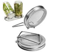 Weldphur Sprouting Jar Lids,Wide Mouth Drainage Filter - Wide Mouth Sprouting Container Lid | for Germination Growing Indoor Gardening Hydroponics Home