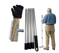 Weldphur Stainless Steel Brush - 59-inch Long Handled Scrub Brush | Stainless Hard Bristles Tool for Tub Floor Wall Patio Outdoor Exterior Concrete Moss Carpet Boat House