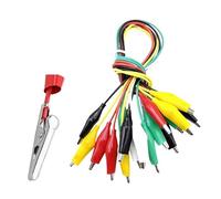 WELDRIC Tester Probe Crocodile Clip 28mm 35mm 45mm Double Head Clips Crocodile Electrical DIY Test Leads Test Clamps Jumper Helper 50cm(Small)