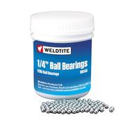Weldtite 1/4-inch British Made Case Hardened Ball Bearings, Silver, 200 Pieces