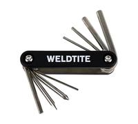 WELDTITE 8 Function Multi-Tool - 2, 2.5, 3, 4, 5 & 6 mm Hex Keys, Flat Head & Phillips Screwdrivers, Durable Steel, Compact & Portable (Pack of 1)