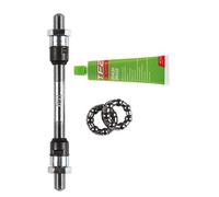 Weldtite 9.5 x 175 mm Rear Axle w/ Bearings/Grease, 8312, Green/Black