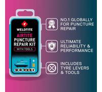 WELDTITE Airtite Bike Tyre Puncture Repair Kit for Inner Tubes - Effective and Easy to Use (Packaging may Vary)