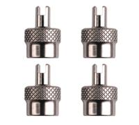Weldtite Metal Valve Caps - Pack of 4 - Silver / Schrader