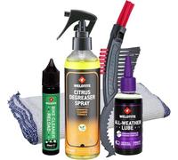 WELDTITE New Starter Bike Cleaning Gift Kit - Contains Degreaser, All Weather Chain Lube, Bike Cleaner Concentrate, Cassette Brush & Cloth