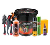 WELDTITE Ultimate Bike Care Kit Bucket - All-in-One Bicycle Maintenance Set With TF2 Spray, All Weather Lube, Cleaner, Degreaser, Brushes & Sponge