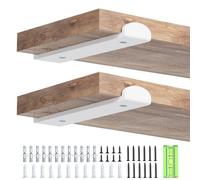 WELDUN 4 Pack Metal Scaffold Board Shelf Brackets 20 cm, Heavy Duty Wall Mounted Angle Shelving Brackets with Lips, for Industrial, Rustic, Modern Decor, White