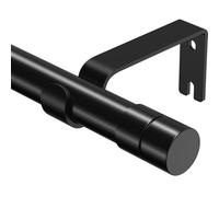 WELDUN Curtain Poles for Window, Metal Extendable Curtain Poles 81 to 118 cm, Heavy Duty Curtain Rod Set for Eyelet Curtains Φ20mm, Black