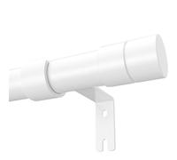 WELDUN Curtain Poles for Window, Metal Extendable Curtain Poles 81 to 199 cm, Heavy Duty Curtain Rod Set for Eyelet Curtains Φ20mm, White
