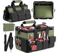 WELDUN Tool Bag 15.5 Inch, 17-Pocket Portable Tool Box Organizer Storage