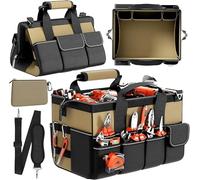WELDUN Tool Bag 15.5 Inch, 17-Pocket Portable Tool Box Organizer Storage