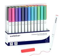 Welebar 0.4 Tip Pens Set For Cricut Maker 3/Maker 4/Explore 3/Explore 4/Air 2, 36 Pack Ultimate Fine Point Pens for Writing and Drawing, Compatible with Cricut Machines