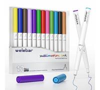 Welebar 12 Pack Infusible Pens Compatible with Cricut Maker 3/Maker 4/Maker/Explore 3/4/5/Air 2/Air, 0.4 Tip Sublimation Ink Pen Set for Mugs, T-shirt, DIY Crafts