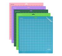 Welebar 5 Pack Cutting Mats for Silhouette Cameo 5/4/3/2/1, 12x12 Inch StandardGrip/LightGrip/StrongGrip/FabricGrip, Cutting Mats for Sewing, Quilting, Crafts