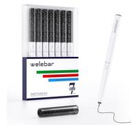 Welebar Black Glitter Gel Pens for Cricut Maker 3/Maker 4/Explore 3/Explore 4/Air 2, 7 Pcs 0.8mm Ballpoint Pens for Writing, Drawing, Invitations, Cards