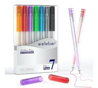 Welebar Glitter Gel Pens for Cricut Maker 3/Maker 4/Explore 3/Explore 4/Air 2, 7 Pack 0.8 Tip Ball Point Pen Set for Writing Drawing Invitations