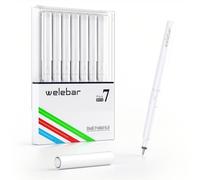 Welebar White Gel Pens for Cricut Maker 3/Maker 4/Explore 3/Explore 4/Air 2 7 Pcs 0.8mm Medium Point Pens for Writing Invitations Add Highlights