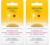 Weleda Baby All Purpose Balm, Baby Balm, Calendula Balm, Recommended by Midwives, Fragrance Free, Dermatologically Tested, Gentle Protection, 100% Certified Natural, 25g (Pack of 2)