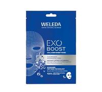 WELEDA Bio Exo Boost Collagen Cloth Mask Blue Gentian - Natural Cosmetics Moisture Face Mask with Collagen + Active Complex & Exosomes Peptides Technology for Firmer Skin & Glow (Vegan, 20 ml)