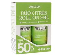 Weleda Deodorant Roll-On Citrus 24h, Without Aluminum Salts, Vegan, Natural, Pack 2 Units x 50 ml