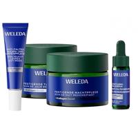 WELEDA Organic Blue Gentian Face Care Set - Natural Cosmetics Anti Ageing with Day Cream, Night Cream, Eye Care, Lip Care & Serum - Reduces Wrinkles/Dark Circles & Reduces Pigment Spots (Vegan)