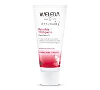 Weleda Ratanhia Toothpaste, Fluoride Free, Sensitive Gums, Fresh Breath, Antibacterial, SLS Free, Certified Natural, Organic, Vegan, Mint Flavour, 75ml
