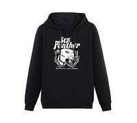 WELENAGA Men Long Sleeve Printed Hoodies Sex Panther Hoody Sweatershirt Black S
