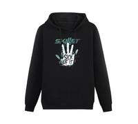 WELENAGA Men's Skillet Band Sick Of It Long Sleeve Hooded Sweatshirt Hoodies with Drawstring Pockets Black XL