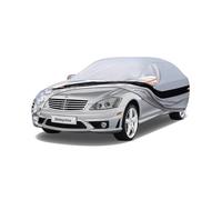 Weleyclore 10 Layers Saloon Car Cover Waterproof 100%, Custom Fit For Mercedes Benz S 63 AMG, W220, W221, W222 (2001-2017), All Weather Outdoor Breathable Car Cover With Cotton, Silver