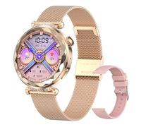 Welfiit A Gender-Neutral Sleep Detection Smartwatch, Fitness Tracking and Voice-Controlled Smartwatch, Compatible with Android4.4 and Above and IOS10.0 and Above Systems,HK88 (Gold)