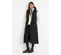 TOG24 Welham Womens Long-Length Padded Gilet Extra Long Bodywarmer Water-Repellent Coating (DWR) Wind-Resistant & Warm Toggle Adjusters On Hood & Waist Insulated Filling Made From Recycled Materials