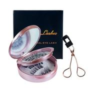 Welhammsae Magnetic Eyelashes, 8Pcs False Eyelashes Kit, Reusable Soft Fluffy Lashes, Natural Look Reusable Magnetic Eyelashes with Applicator, 6-13mm/8-10mm