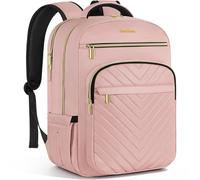 WELIDAY 15.6 Inch Laptop Backpack for Women, Large Capacity Travel Backpack Purse with Multiple Pockets and Compartments, A-pink, 15.6in