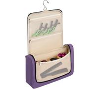 WELIDAY Airwrap Travel Case Compatible with Dyson/Shark FlexStyle, Travel Portable Storage Bag with Hanging Hook and Multi-pockets for Hair Curler and Accessories (Front Open Design, Purple)