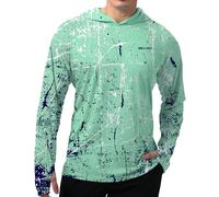 WELIGU Mens Sun Protection Swim Shirt Lightweight UV Sun Shirts Quick Dry UPF 50+ Fishing Shirts Large