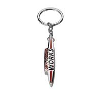 Welikekitchen Luxury Aluminum Keyring For Mini John Cooper Works JCW, silver, M