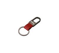 Welikekitchen Luxury Leather Aluminium Keyring for Mini Cooper S, red, M