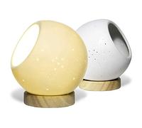 Welink Light-Glow Table Lamp-Globo LP028, Made from fine porcelain in an unglazed finish, white, 14.8H x 14W x 14D cm Cable Length: approx. 160cm