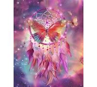 WELIWE Stamped Cross Stitch Kits for Adults 11CT Cross-Stitch Kit for Home Wall Decor DIY Embroidery Kit Needlework Crafts Starry sky dream catcher 40x50cm